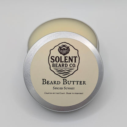 Day & Night Beard Butter Duo with Emu Oil (2x 50g) – Spiced Sunset & Pure Coast (Unscented) - Solent Beard Co