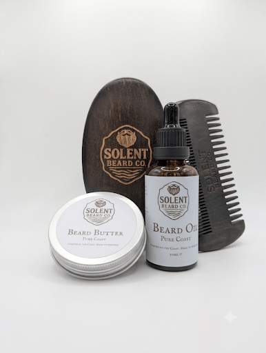 The Daily Ritual Kit | 4-Piece Beard Care & Hardware Set - Solent Beard Co