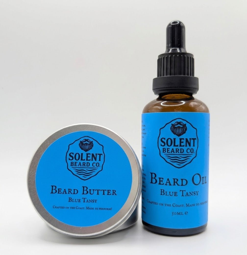 Beard Oil & Butter Duo with Emu Oil (50ml + 50g) - Blue Tansy - Solent Beard Co