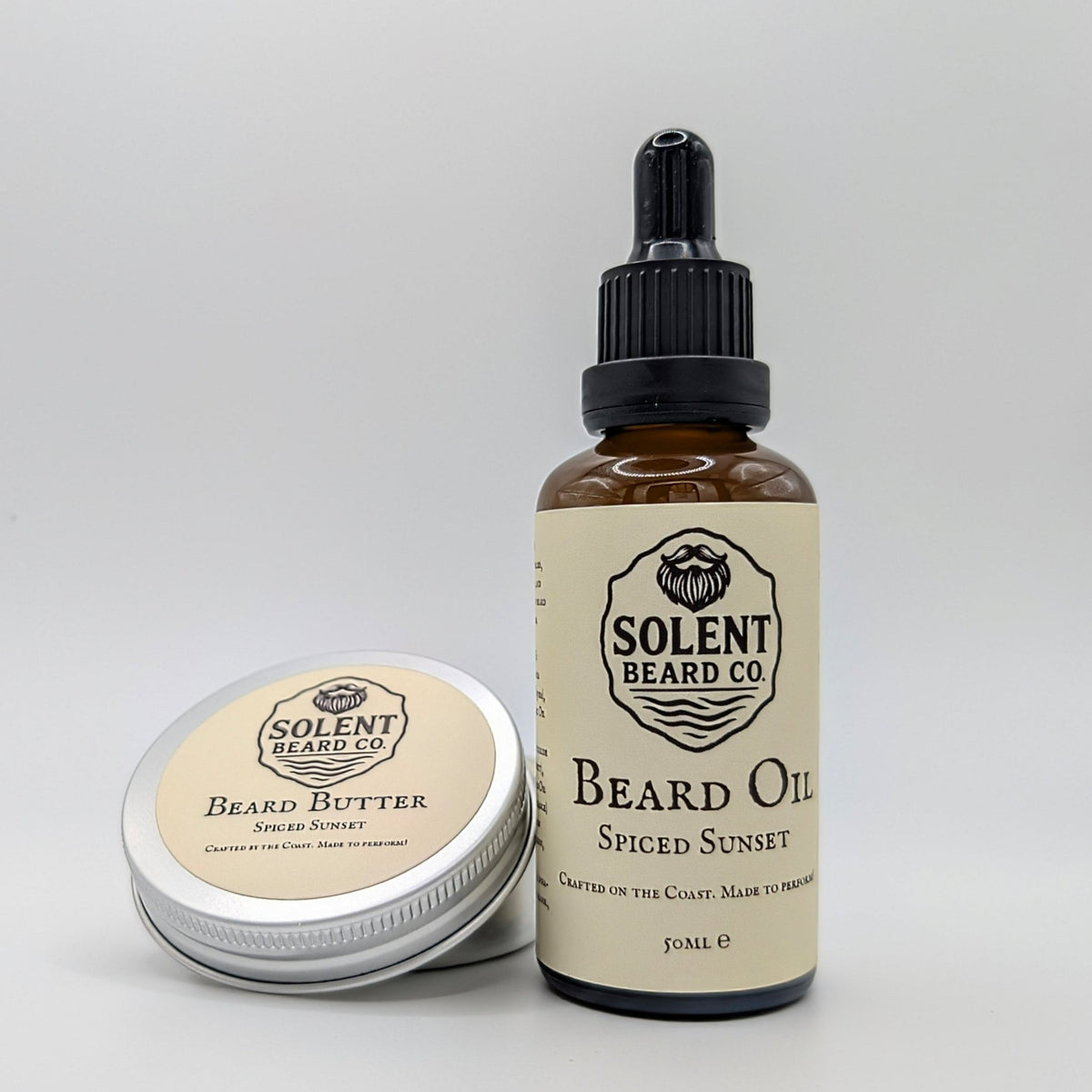 Beard Oil & Butter Duo with Emu Oil (50ml + 50g) - Spiced Sunset - Solent Beard Co