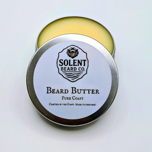 Day & Night Beard Butter Duo with Emu Oil (2x 50g) – Spiced Sunset & Pure Coast (Unscented) - Solent Beard Co
