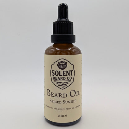 Day & Night Beard Oil Duo with Emu Oil (2x 50ml) – Spiced Sunset & Pure Coast (Unscented) - Solent Beard Co